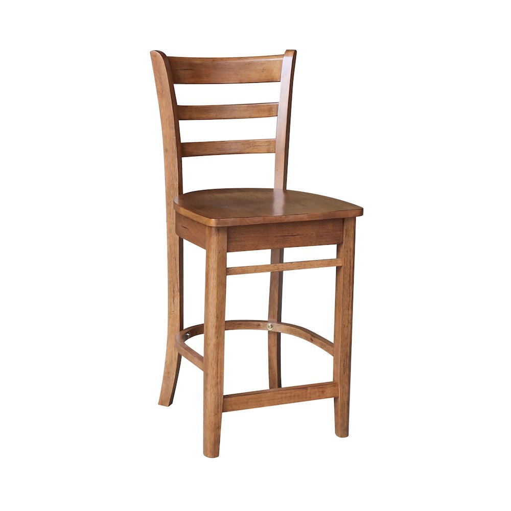 30 in Round Top Counter Height Dining Table with 2 Stools - 3 Piece Set. Picture 3