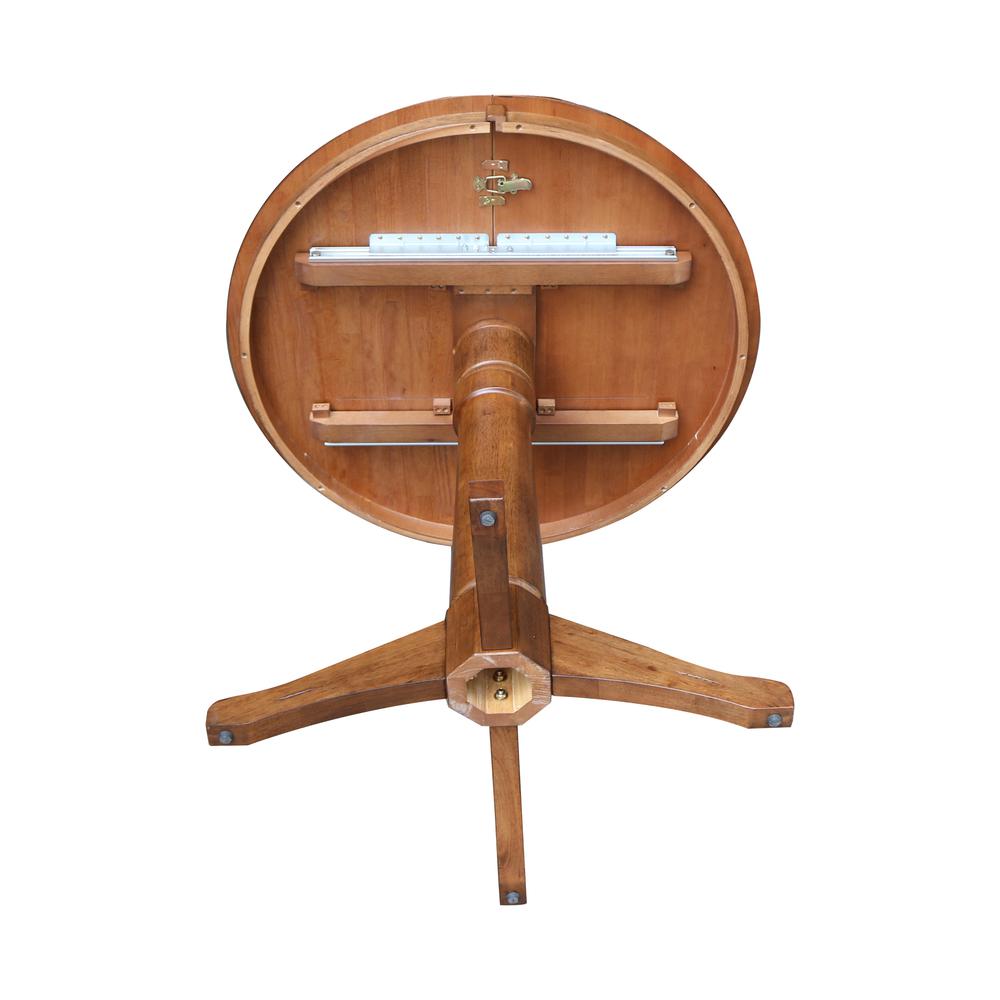 36" Round Top Pedestal Table with 12" Leaf - 36.1" H- 557387. Picture 7