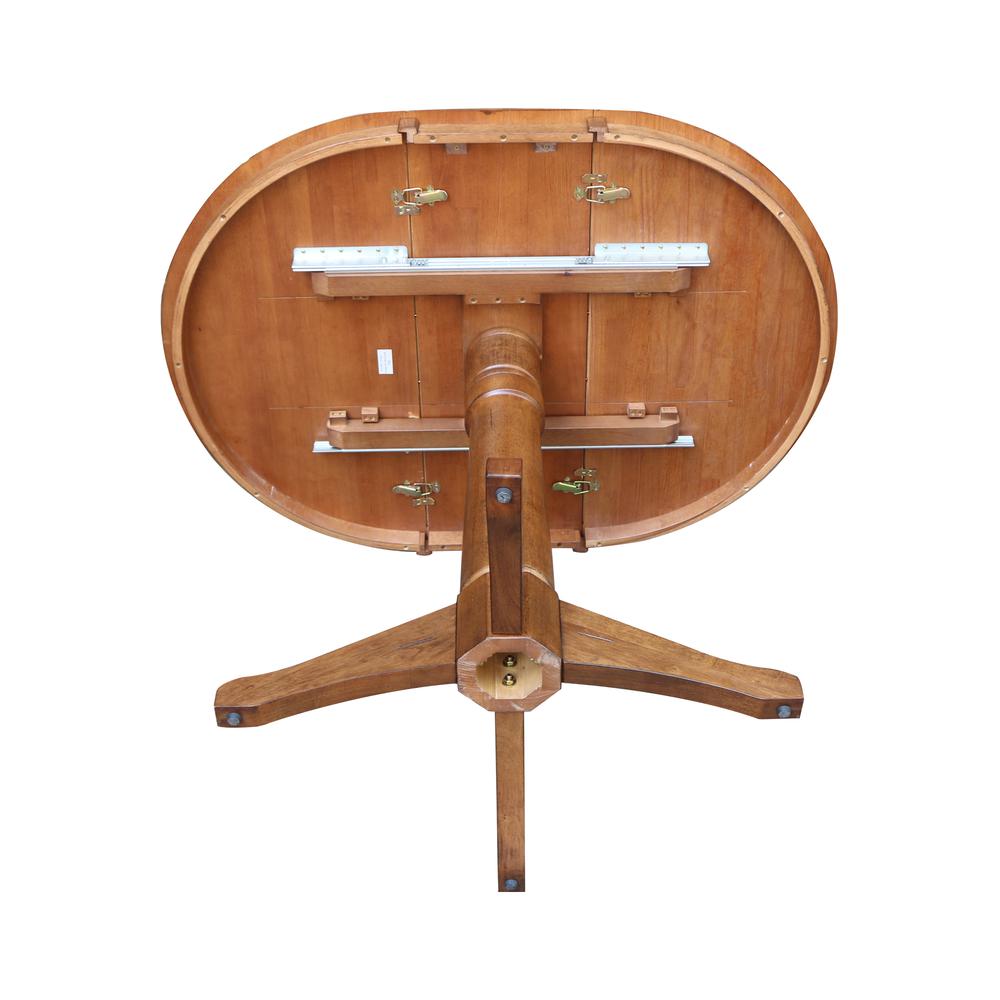 36" Round Top Pedestal Table with 12" Leaf - 36.1" H- 557387. Picture 8
