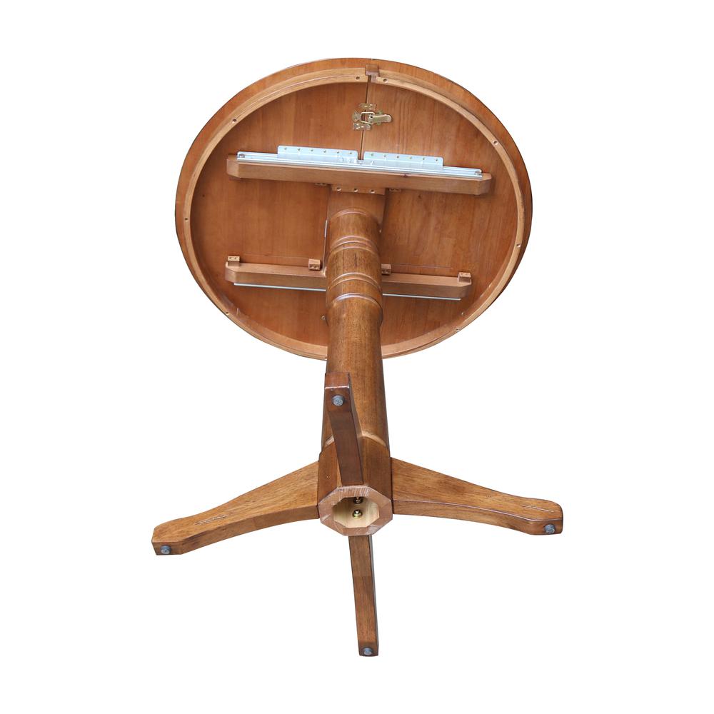 36" Round Top Pedestal Table with 12" Leaf - 42.1" H- 557394. Picture 7