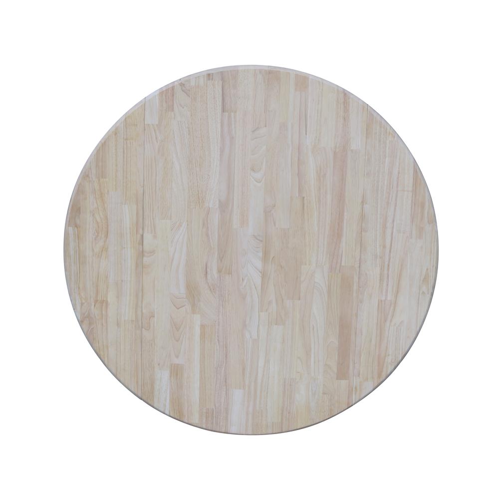 42" Round Dual Drop Leaf Pedestal Table - 30.3"H, Unfinished, Ready to finish. Picture 9