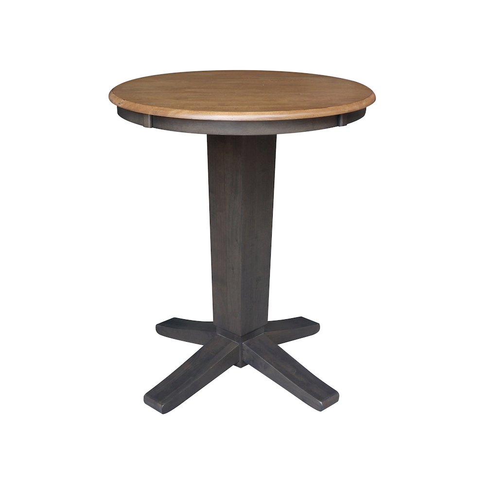 30 in Round Top Counter Height Dining Table with 2 Stools - 3 Piece Set. Picture 4