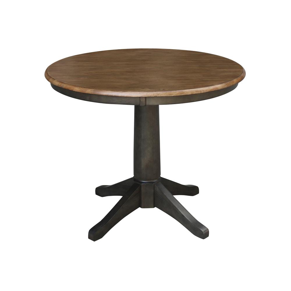 36" Round Top Pedestal Table With 2 Emily Chairs - 3 Piece Set. Picture 2