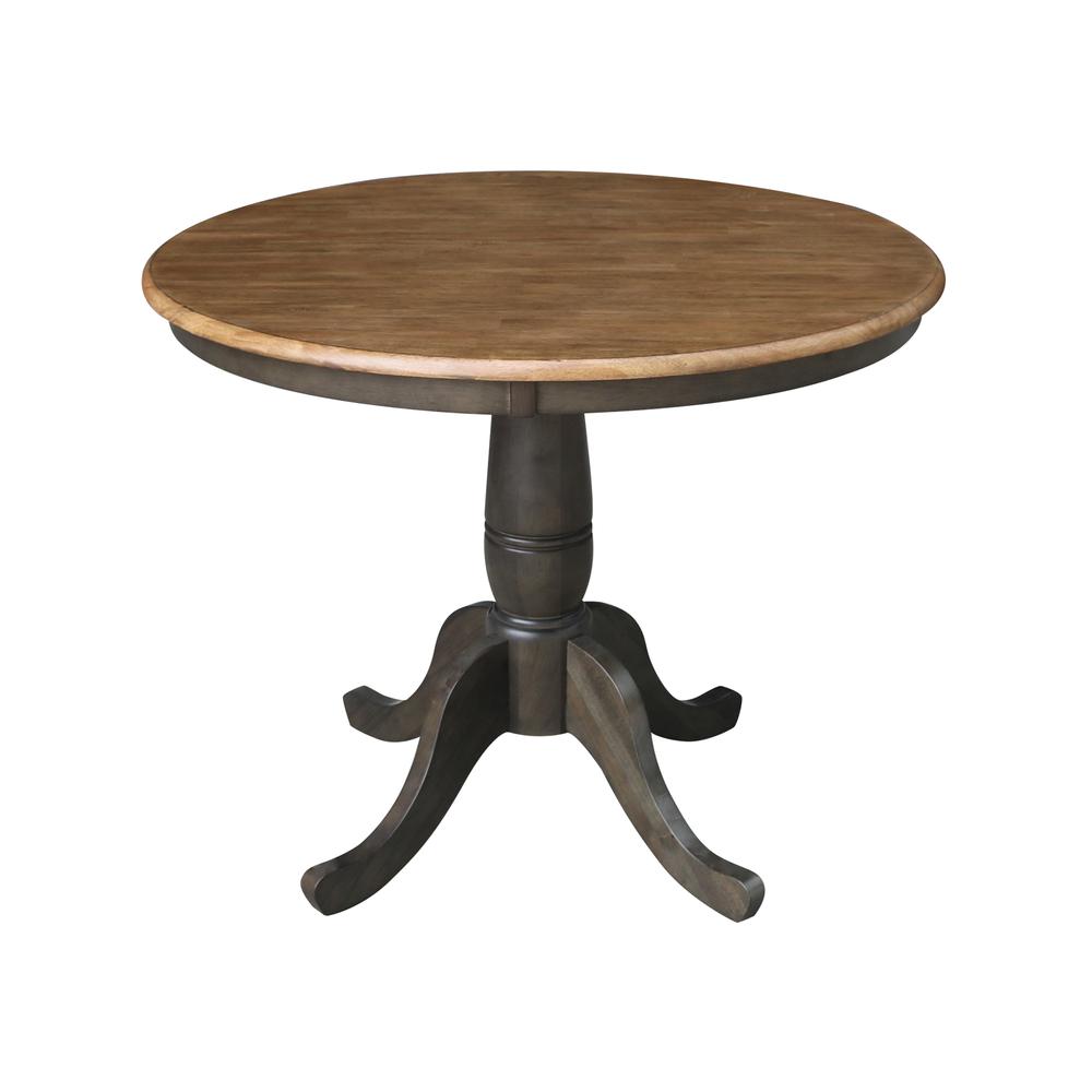 36" Round Top Pedestal Table With 2 Emily Chairs - 3 Piece Set. Picture 2