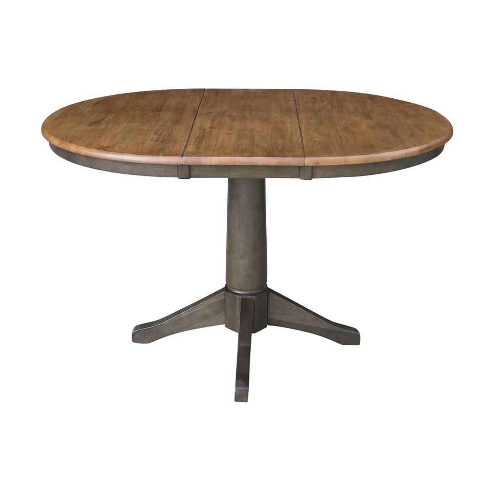 Set of 5 pcs - 36" Round Extension Dining table with 4 rta  chairs. Picture 2