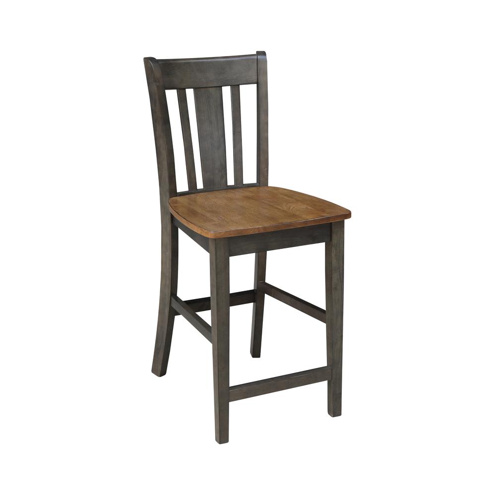 Set of 5 pcs - 36" Round Extension Dining table with 4, San Remo counterheight stools. Picture 3