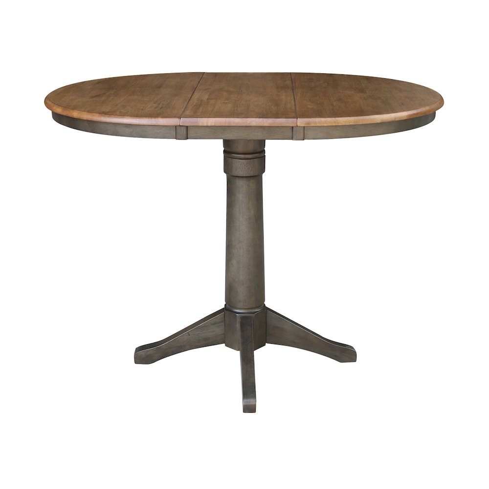 Set of 5 pcs - 36" Round Extension Dining table with 4 counterHeight stools- 74224. Picture 3