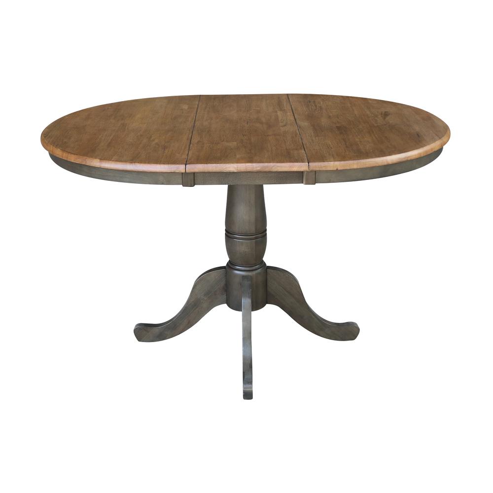 Set of 5 pcs - 36" Round Extension Dining table with 4 rta chairs. Picture 2