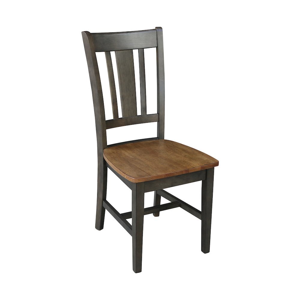 Set of 5 pcs - 36" Square Dual drop leaf dining table with 4 RTA chairs. Picture 1