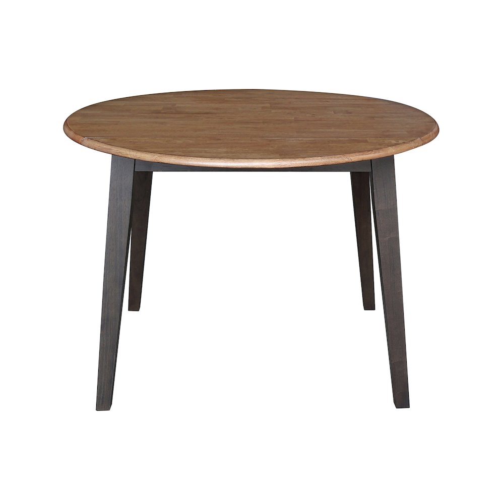 Set of 5 pcs - 42" Round Dual Drop Leaf Table with 4 RTA chairs. Picture 3