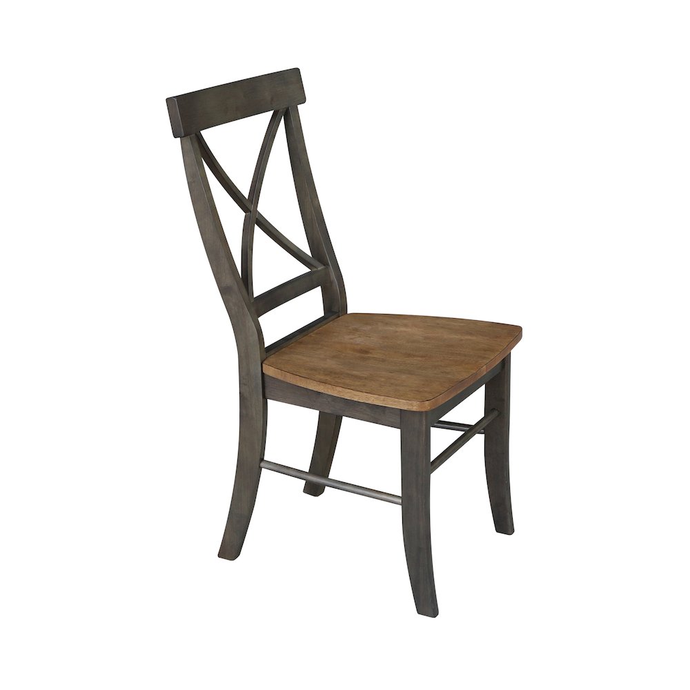 Set of 5 pcs - 42" Round Dual Drop Leaf Table with 4 RTA chairs. Picture 2