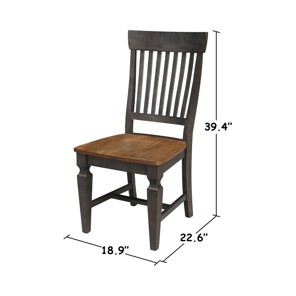42 in. Round Dual Drop Leaf Dining Table with 2 Slatback Chairs. Picture 8