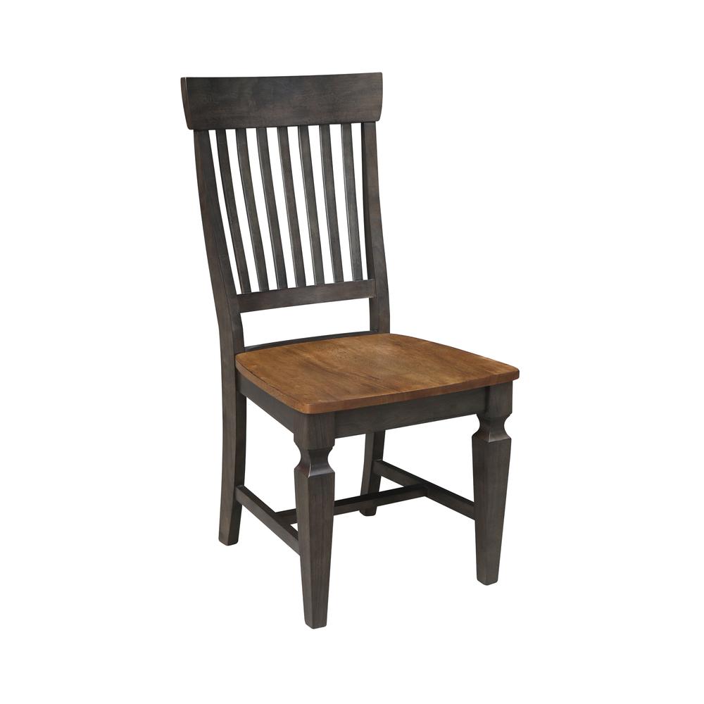 42 in. Round Dual Drop Leaf Dining Table with 2 Slatback Chairs. Picture 6