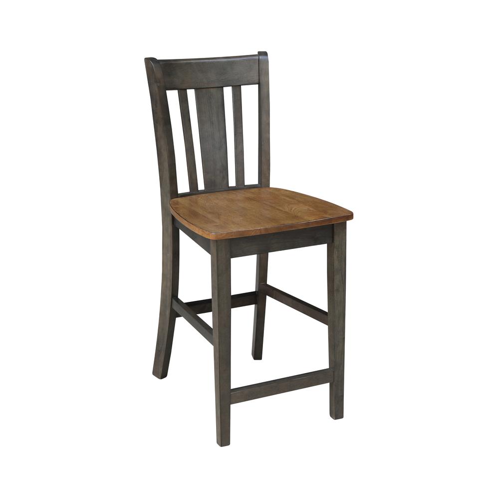 42 in. Round Dual Drop Leaf Counter Height Dining Table with 2 Splatback Stools. Picture 8