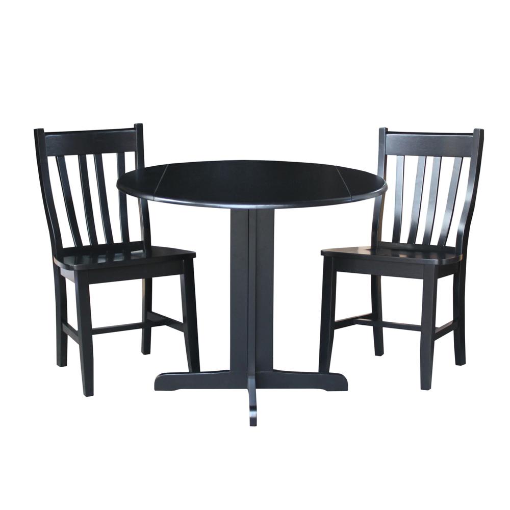 36" Dual Drop Leaf Table With 2 San Remo Chairs. Picture 1