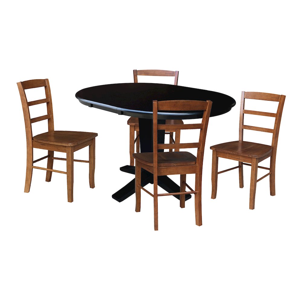 36 in Round Dining Table with 12 and 4 Dining Chairs - 5 Piece Set. Picture 6