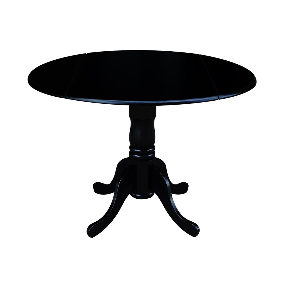 42 in. Dual Drop Leaf Table with 2 Ladder Back Dining Chairs. Picture 7