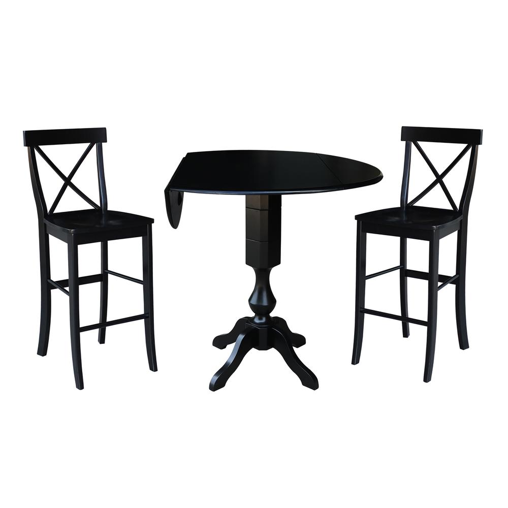 42" Round Dual Drop Leaf Pedestal Table,  29.5"H. Picture 10
