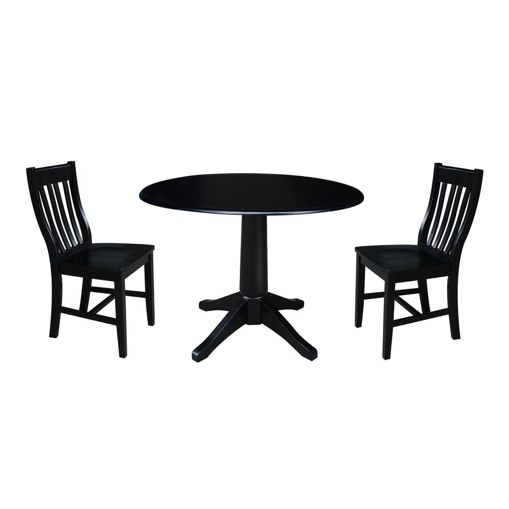 42" Round Dual Drop Leaf Pedestal Table,  30.3"H. Picture 26