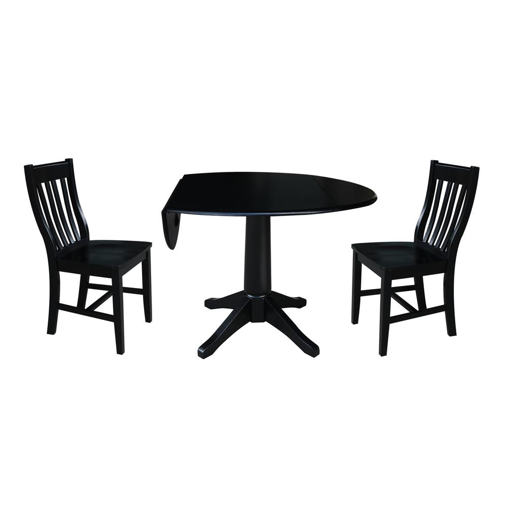 42" Round Dual Drop Leaf Pedestal Table,  30.3"H. Picture 24