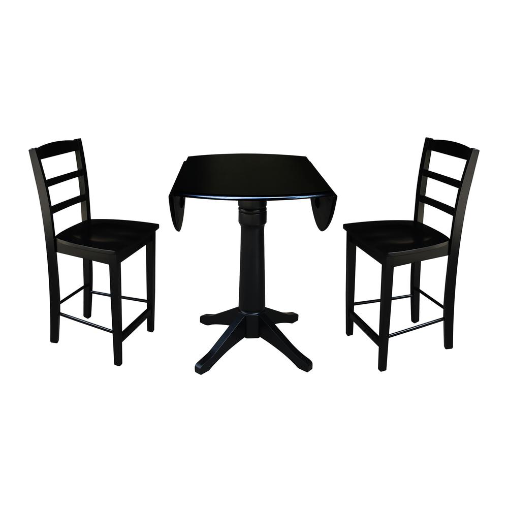 42" Round Dual Drop Leaf Pedestal Table,  30.3"H. Picture 28