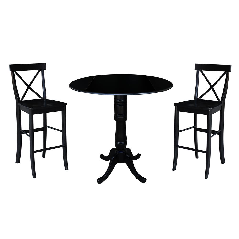42" Round Dual Drop Leaf Pedestal Table,  29.5"H. Picture 100