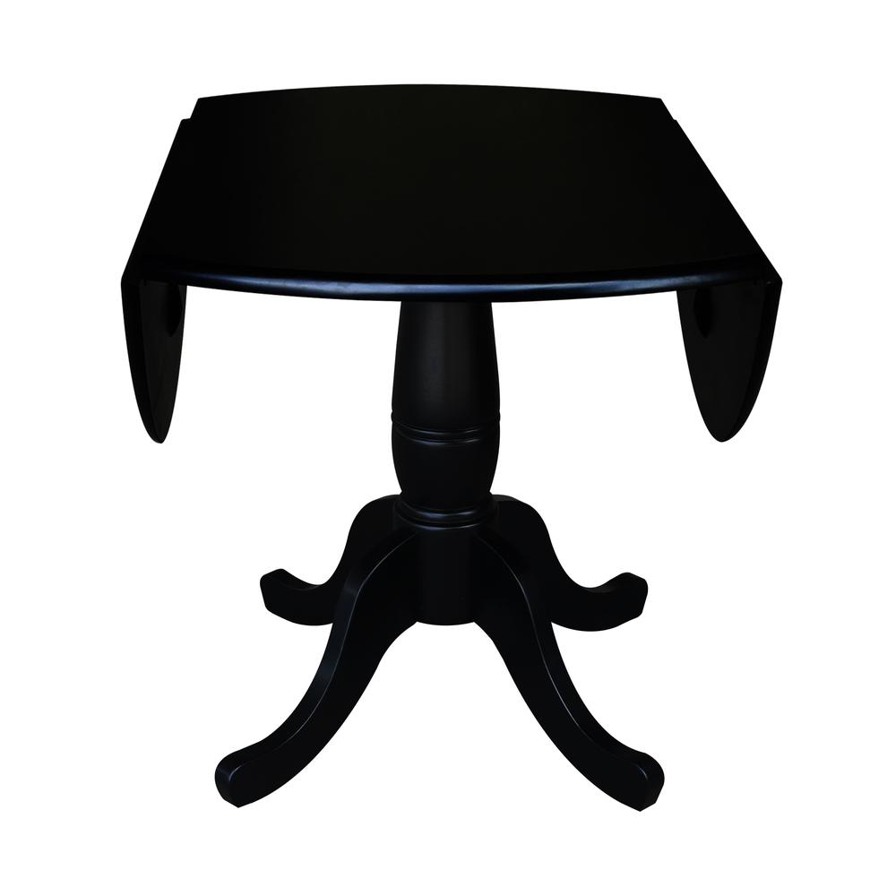 42" Round Dual Drop Leaf Pedestal Table,  29.5"H. Picture 7