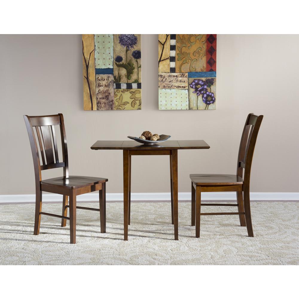 Small Dual Drop Leaf Table With 2 San Remo Chairs. Picture 1