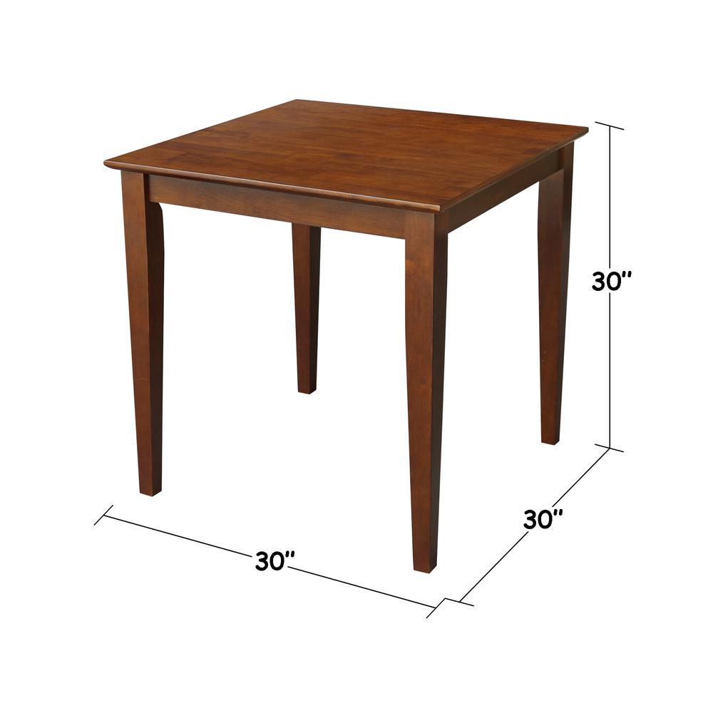 30x30 Dining Table with 2 Chairs in Espresso. Picture 4
