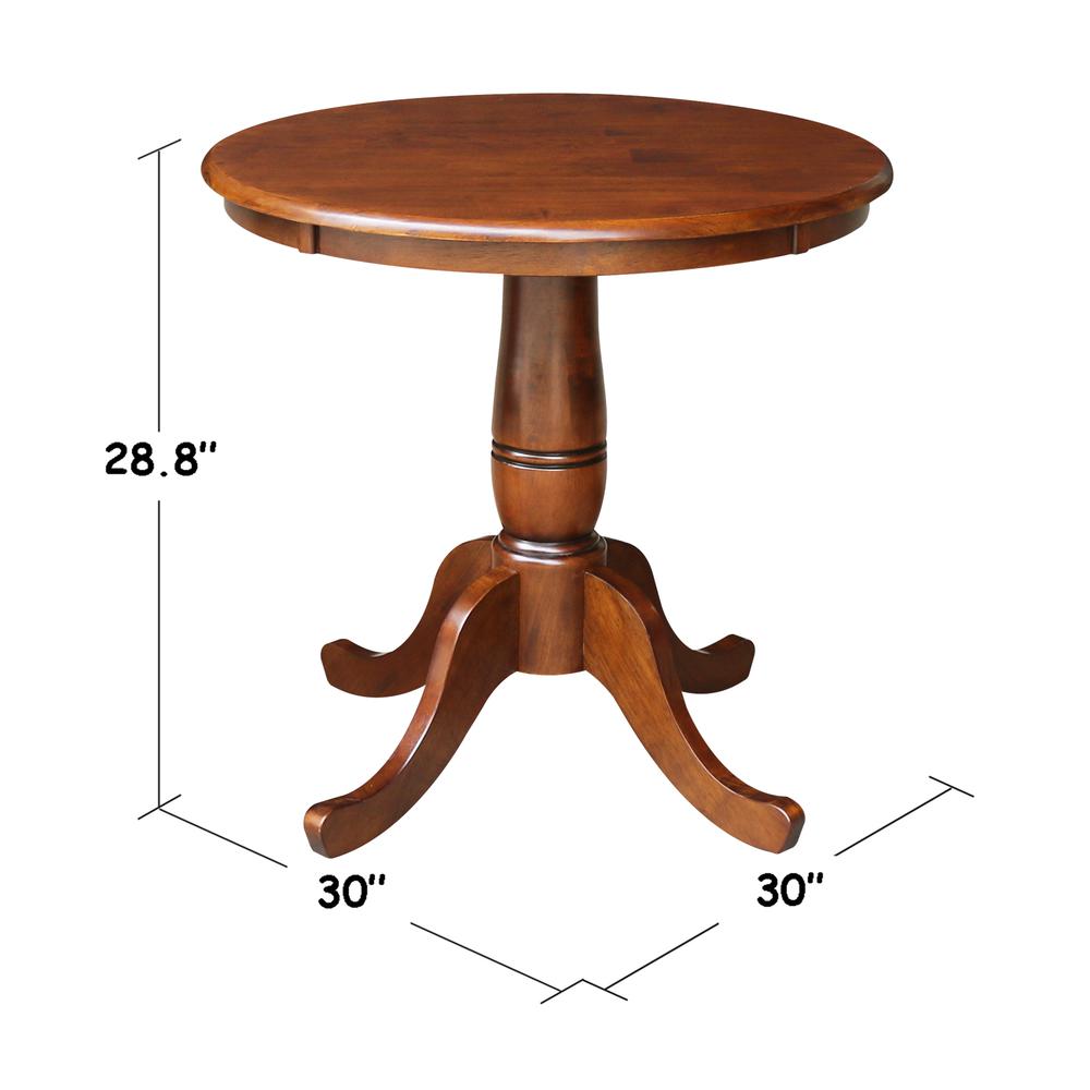 30" Round Top Pedestal Table - 28.9"H. Picture 1