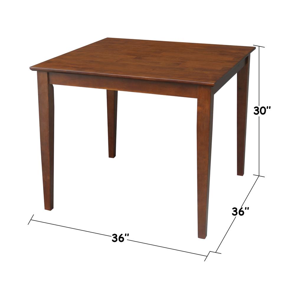 36x36 Dining Table with 2 Chairs in Espresso. Picture 3