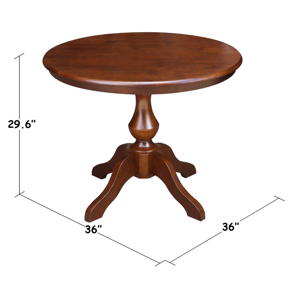 36" Round Top Pedestal Table - 28.9"H. Picture 5