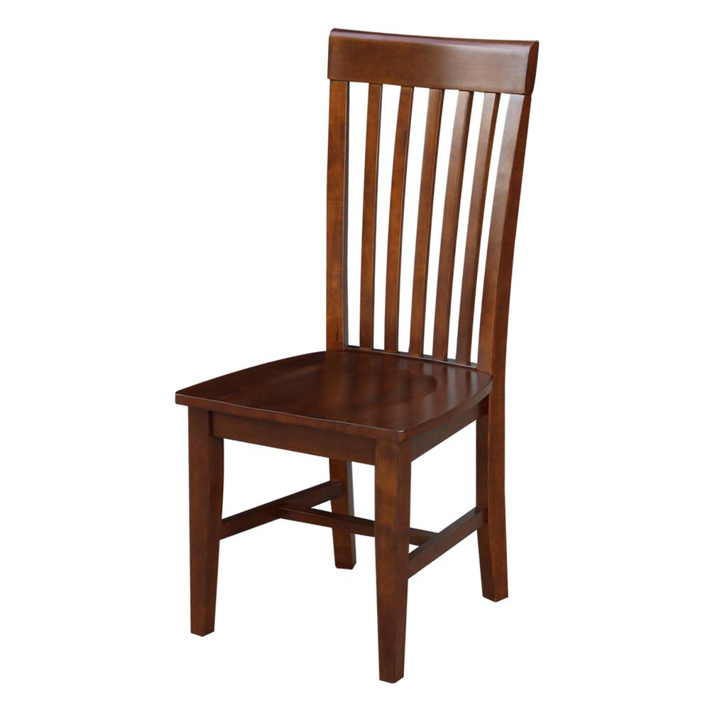 42 in. Dual Drop Leaf Table with 2 Slat Back Dining Chairs - 3 Piece Dining Set. Picture 8