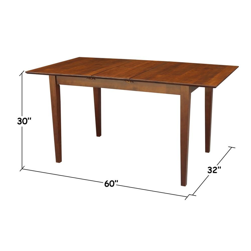 Table With Butterfly Extension - Dining Height, Espresso. Picture 1