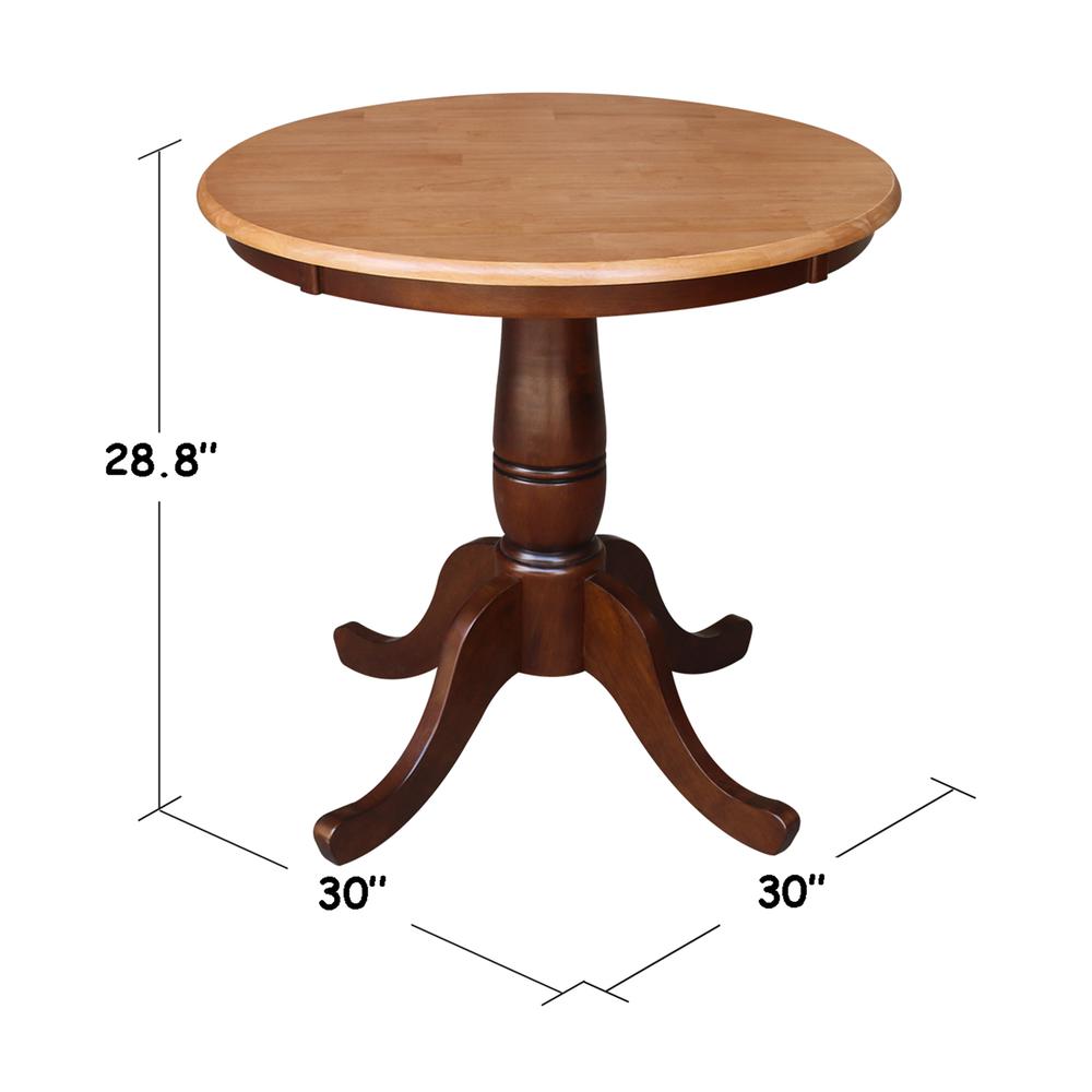 30" Round Top Pedestal Table - 28.9"H. Picture 1