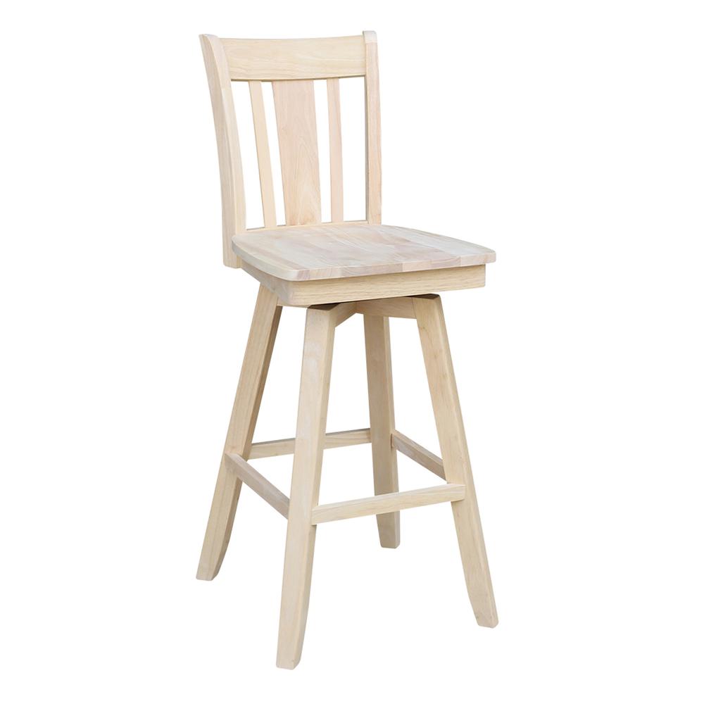 Bar Height Table With 2 Spalt Back Swivel Bar Stools - 30 in. Seat Height. Picture 4