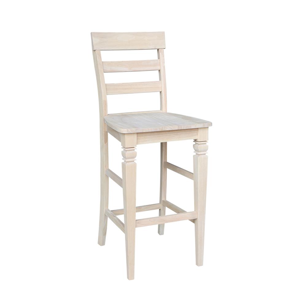 Bar Height Table With 2 Ladder Back Bar Stools - 30 in. Seat Height. Picture 4