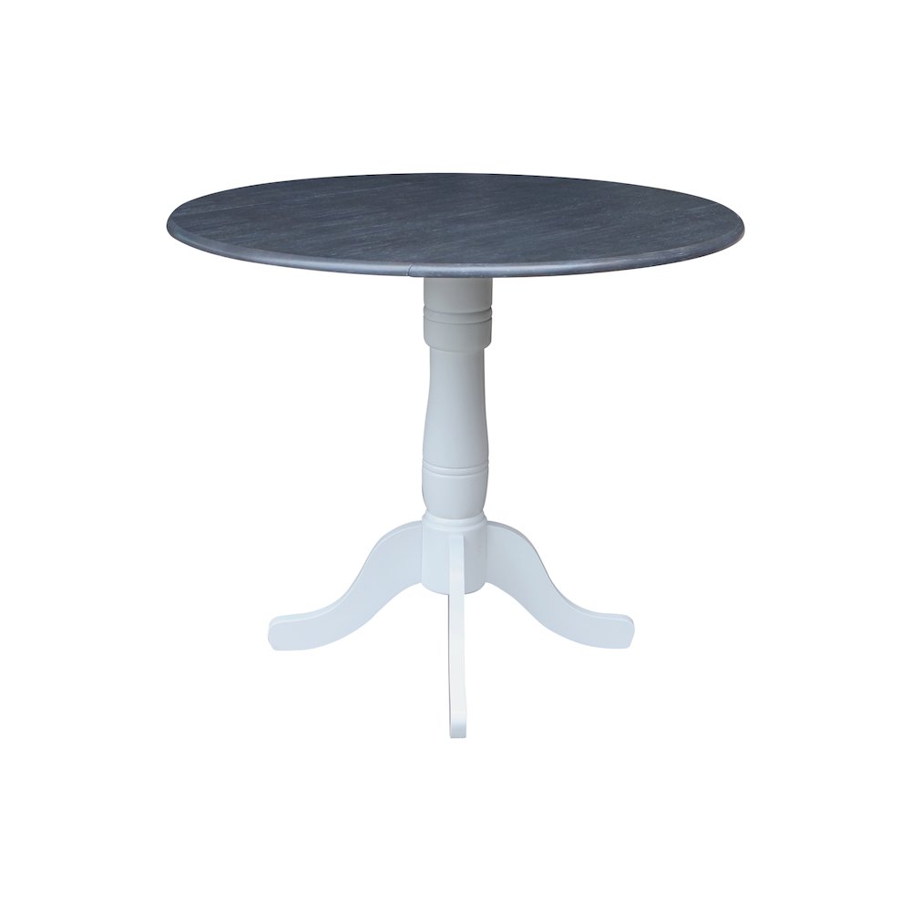 42 In Round dual drop Leaf Pedestal Table - 35.5 "H. Picture 2