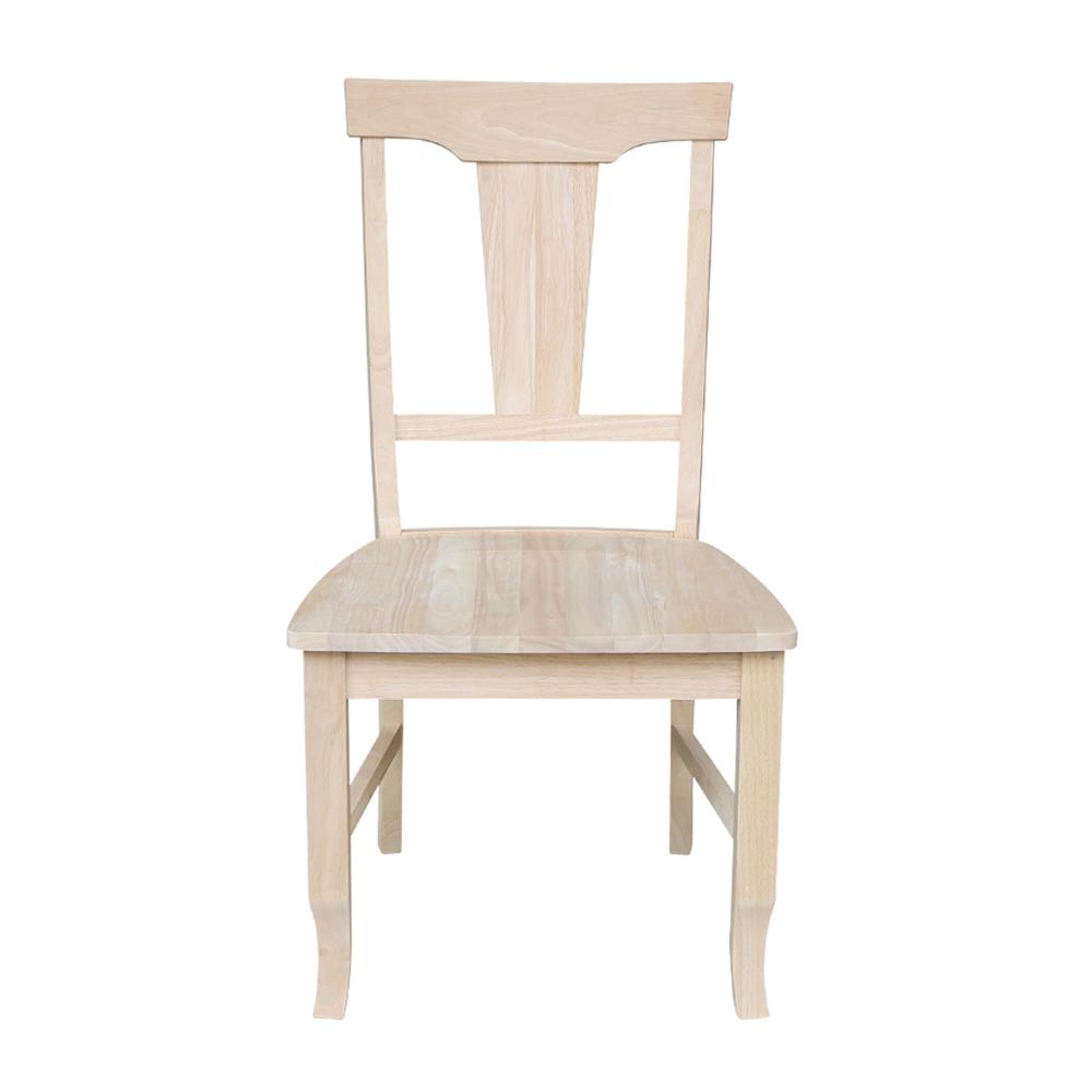 Set of Two Panel Back Chairs, Unfinished. Picture 5