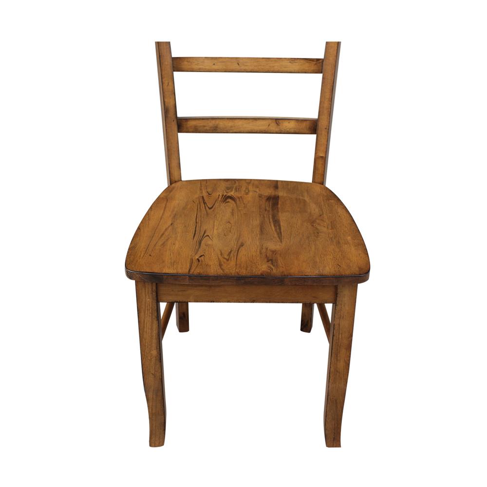 Set of Two Madrid Ladderback Chairs, Pecan. Picture 10