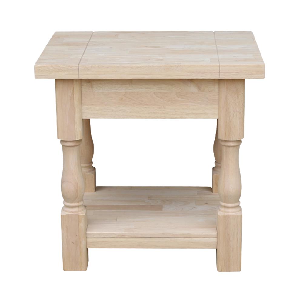 Tuscan End Table, Unfinished. Picture 6