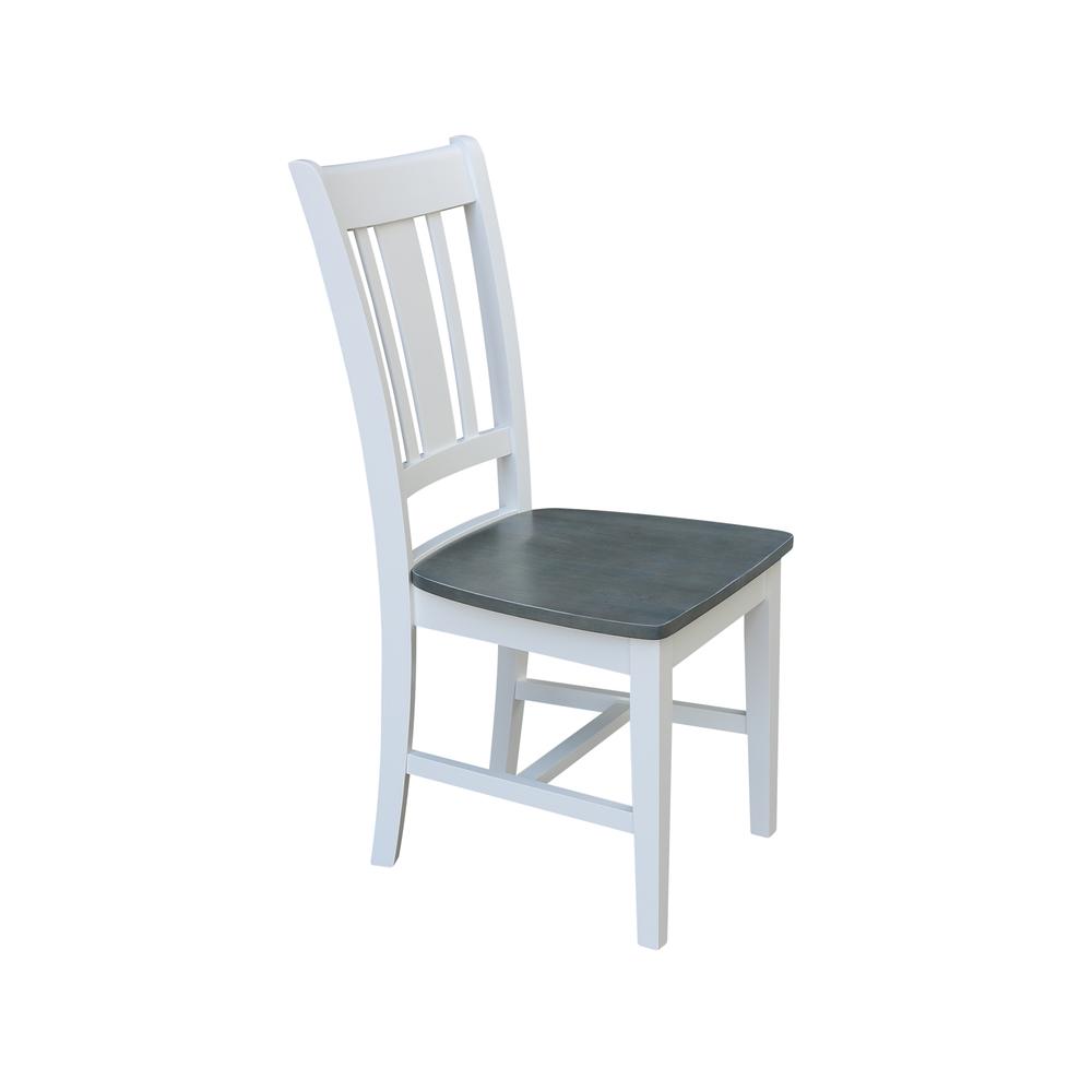 San Remo Splatback Chair, White/Heather Gray. Picture 4