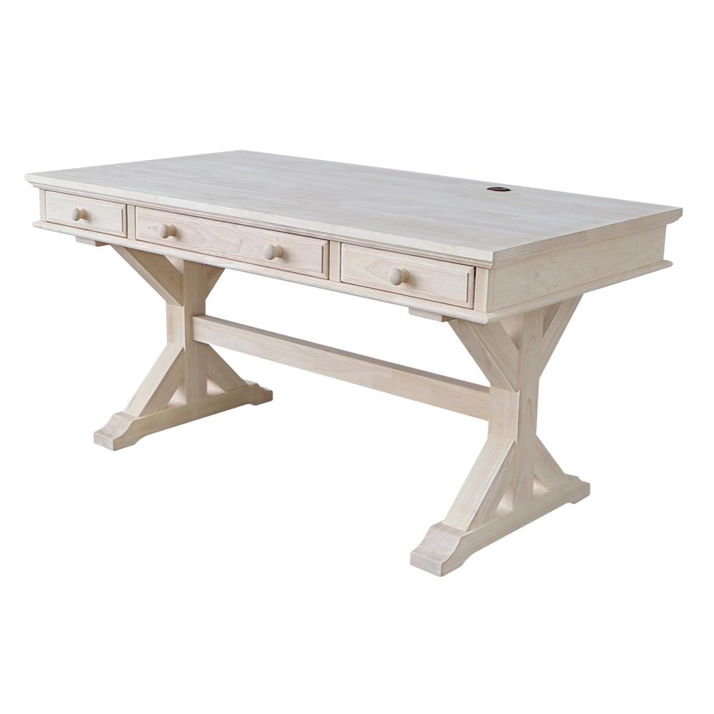 Executive Desk - With Canyon Base, Unfinished. Picture 15