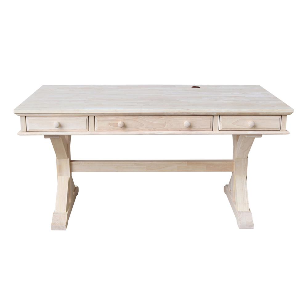 Executive Desk - With Canyon Base, Unfinished. Picture 5