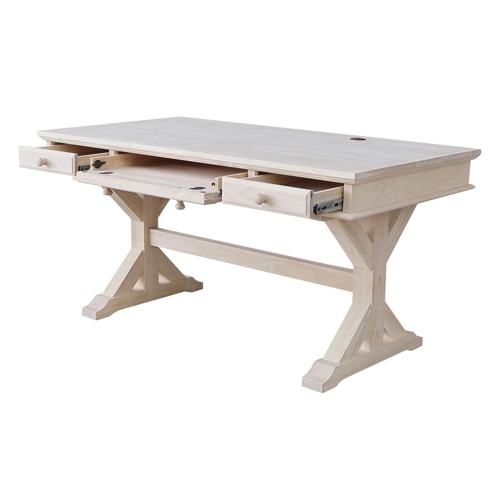 Executive Desk - With Canyon Base, Unfinished. Picture 6