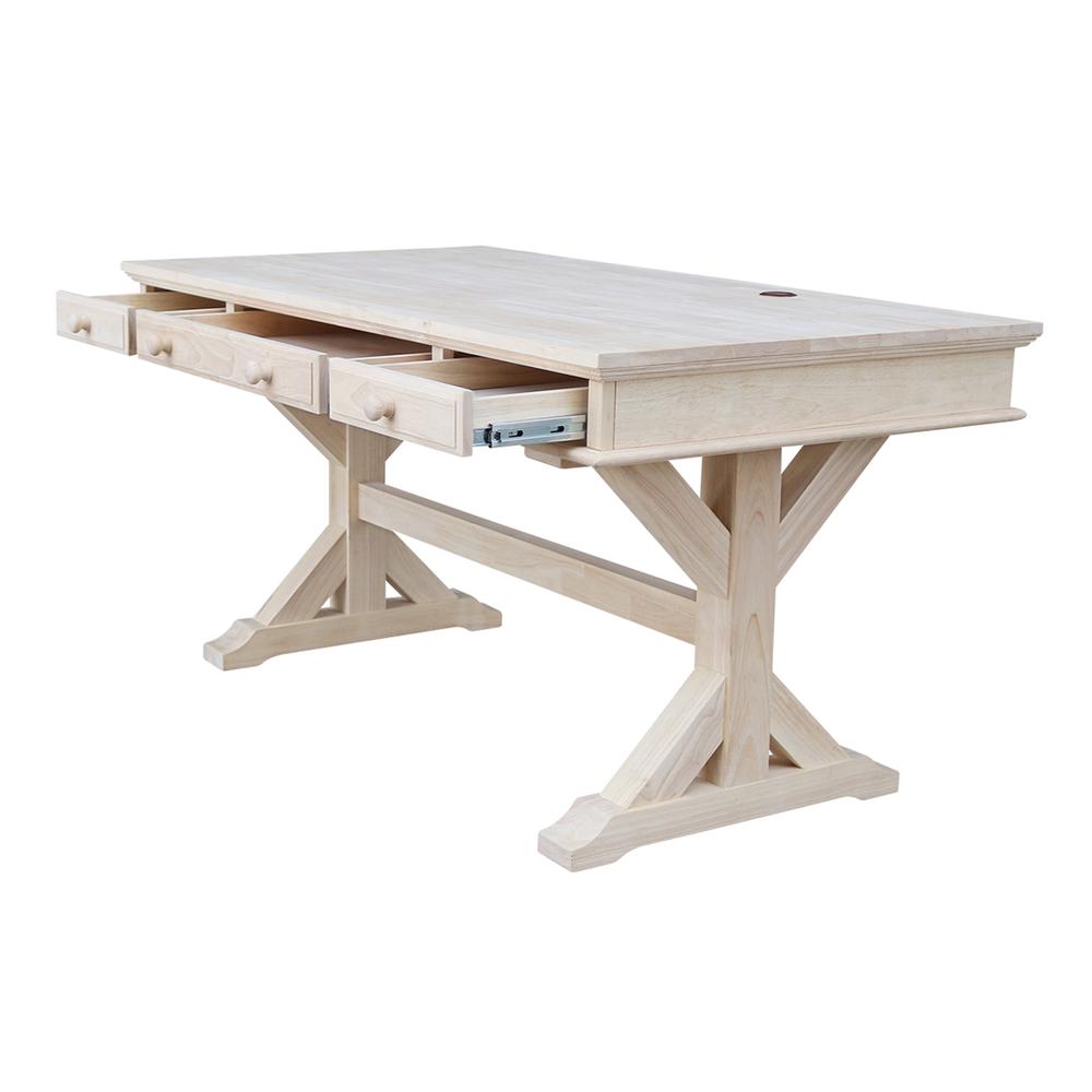 Executive Desk - With Canyon Base, Unfinished. Picture 9
