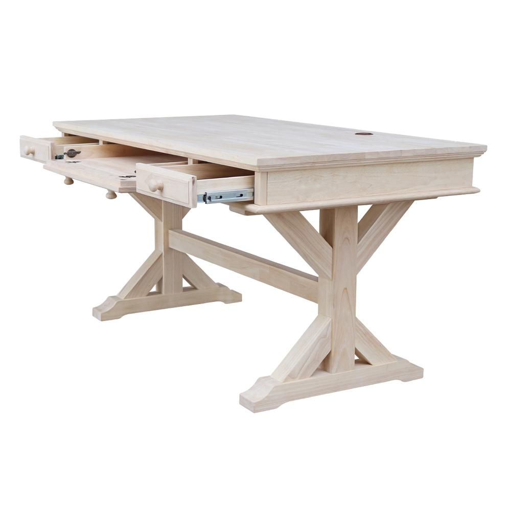 Executive Desk - With Canyon Base, Unfinished. Picture 8