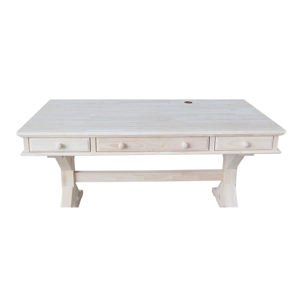 Executive Desk - With Canyon Base, Unfinished. Picture 12