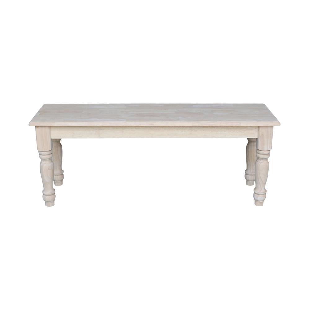 Farmhouse Bench, Unfinished. Picture 5