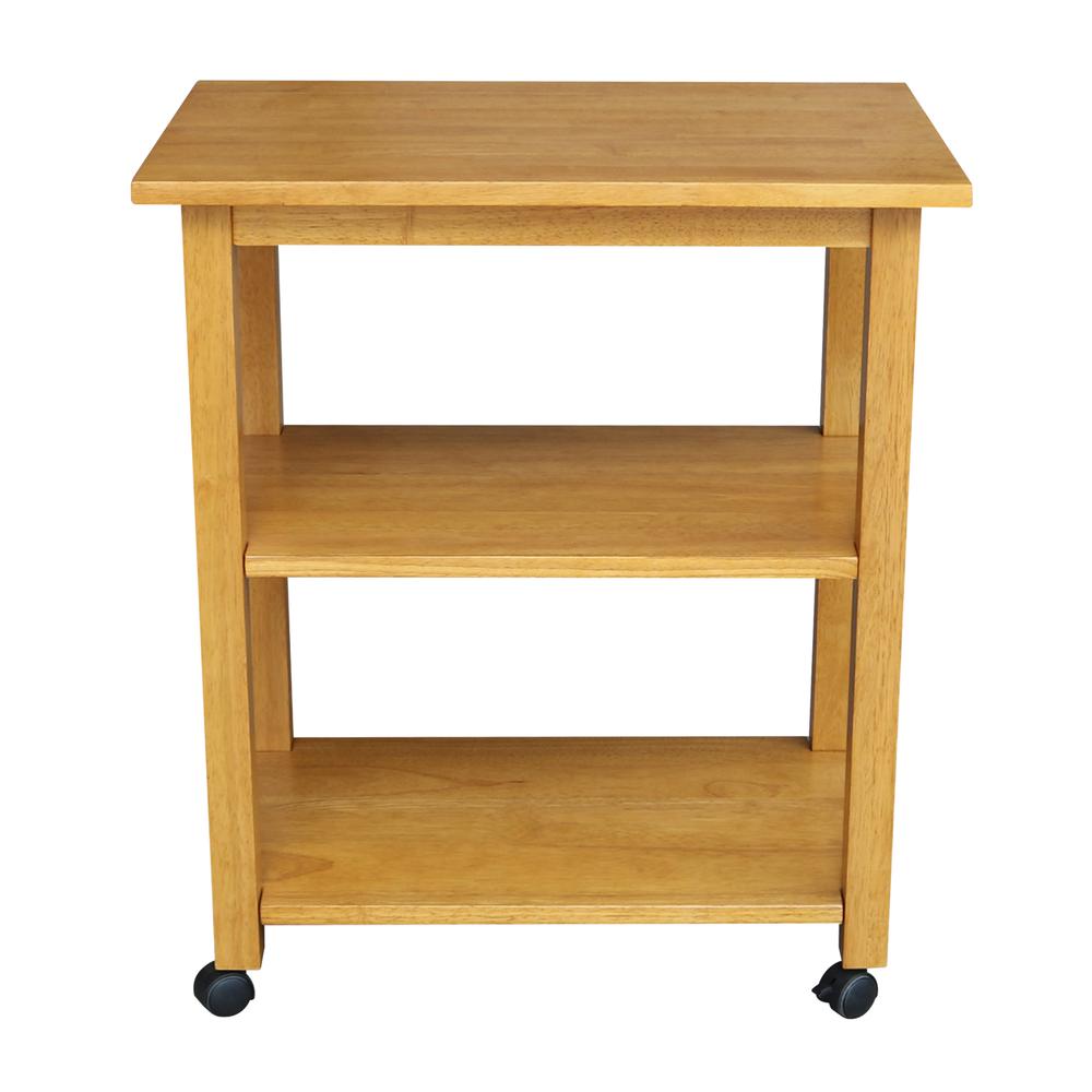 Microwave Cart, Medium Oak. Picture 6